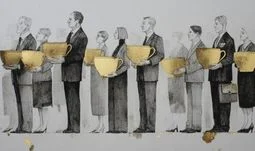 people holding golden cups 