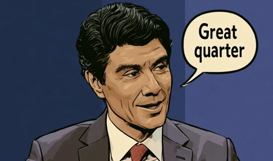 Deutsche Bank CFO saying great quarter 