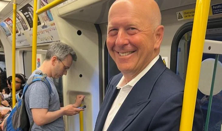Goldman Sachs CEO David Solomon was on the tube and no one noticed