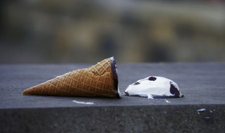 spilt icecream